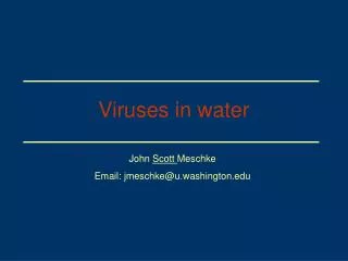 Viruses in water