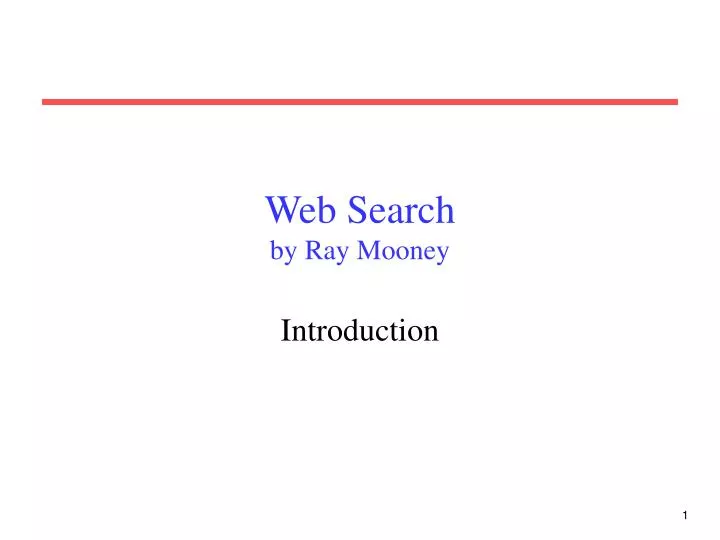 web search by ray mooney