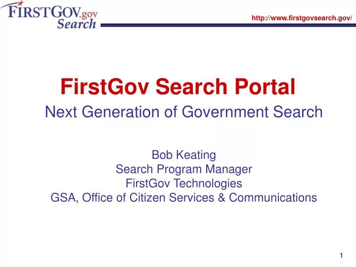 firstgov search portal