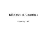 Efficiency of Algorithms - slide 1