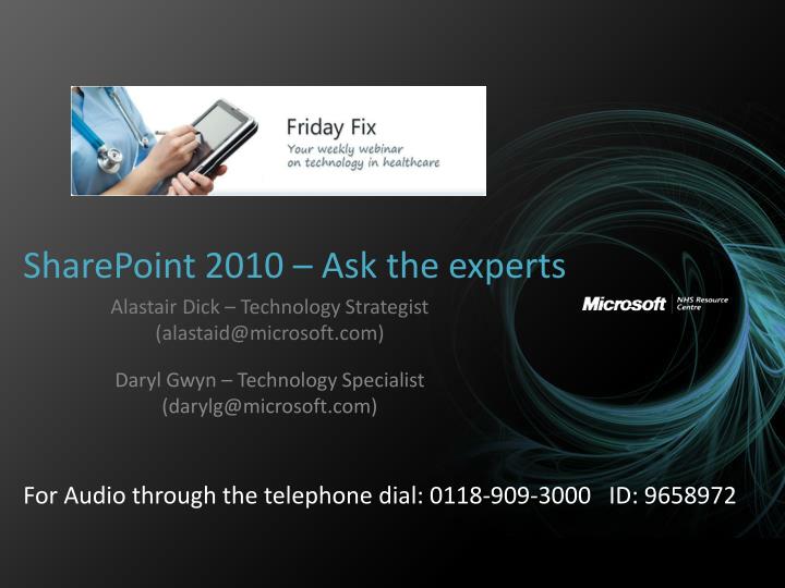 sharepoint 2010 ask the experts