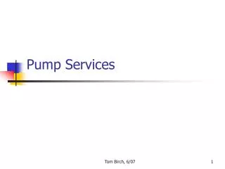 Pump Services