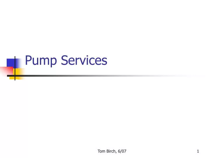 pump services
