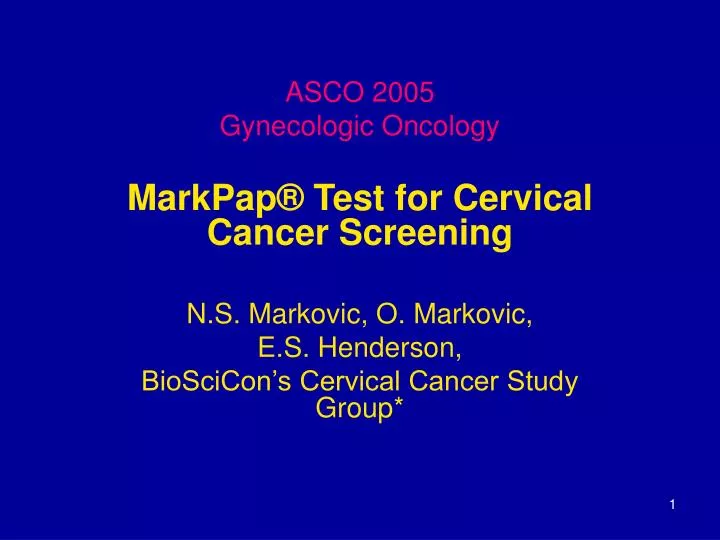 asco 2005 gynecologic oncology