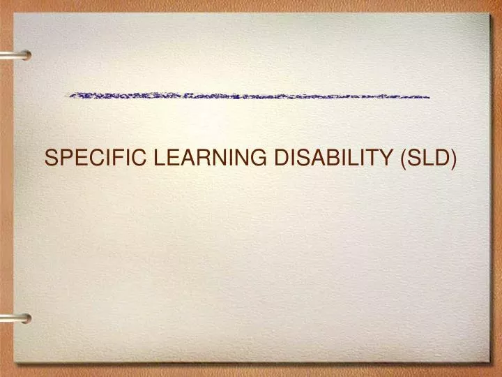 specific learning disability sld
