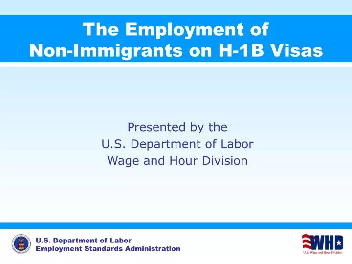 the employment of non immigrants on h 1b visas