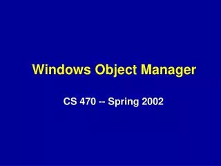 Windows Object Manager