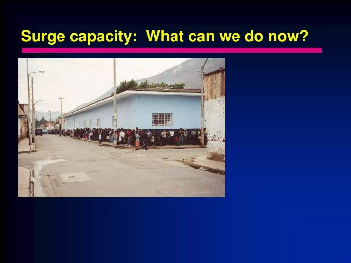 surge capacity what can we do now