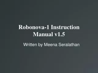 Robonova-1 Instruction Manual v1.5