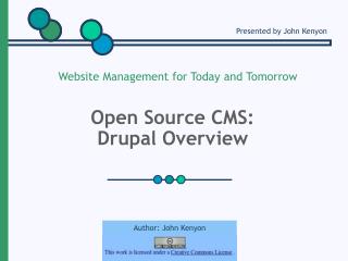 Open Source CMS: Drupal Overview