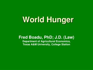 World Hunger