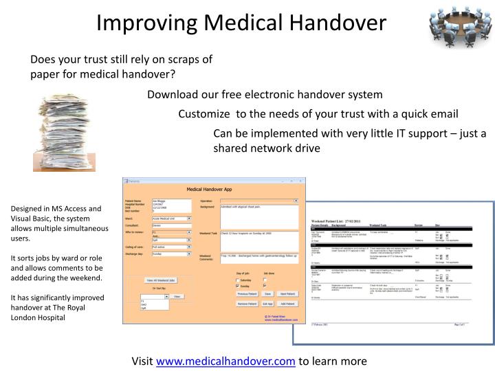 improving medical handover