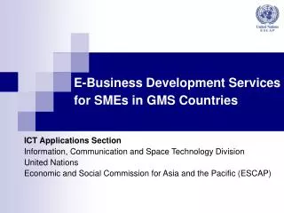 E-Business Development Services for SMEs in GMS Countries