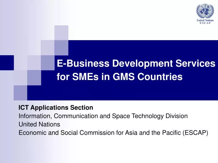 e business development services for smes in gms countries