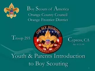 B oy S couts of A merica Orange County Council Orange Frontier District