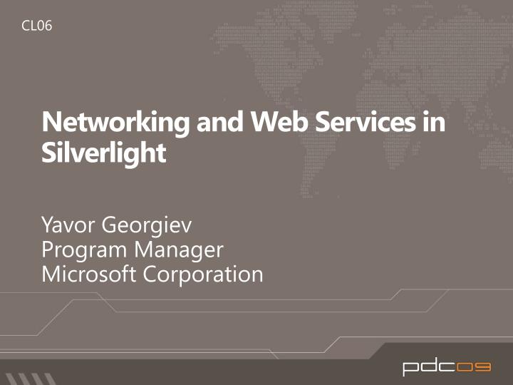 networking and web services in silverlight