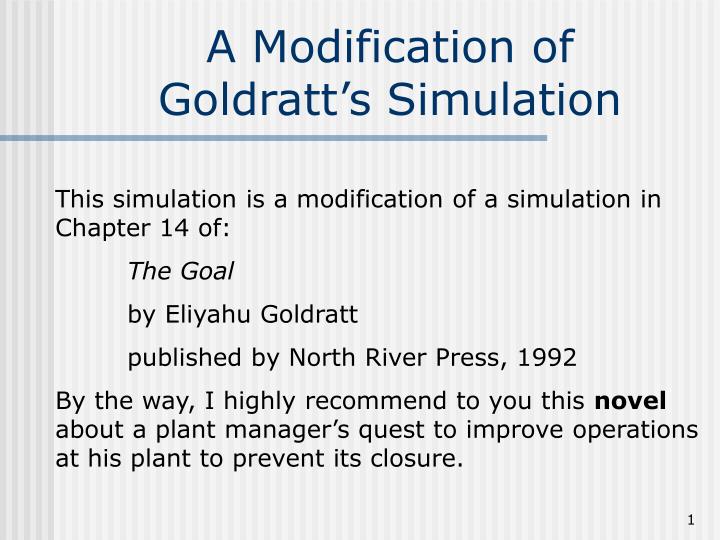 a modification of goldratt s simulation