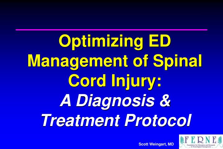 optimizing ed management of spinal cord injury a diagnosis treatment protocol