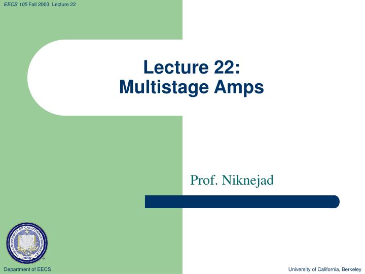 lecture 22 multistage amps