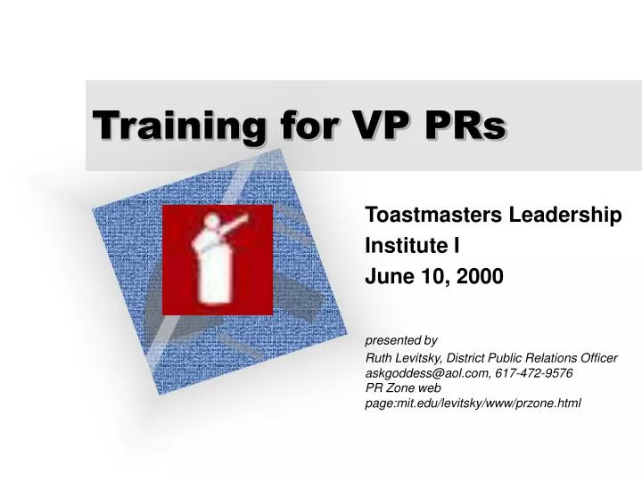 training for vp prs