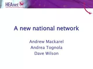 A new national network