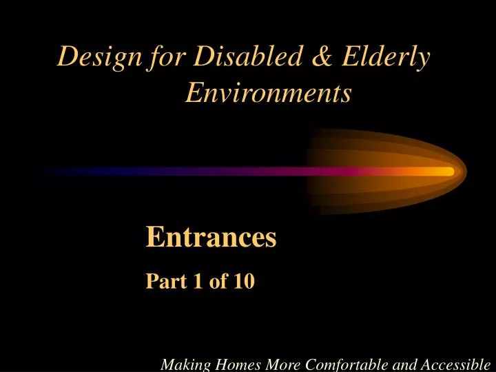 design for disabled elderly environments