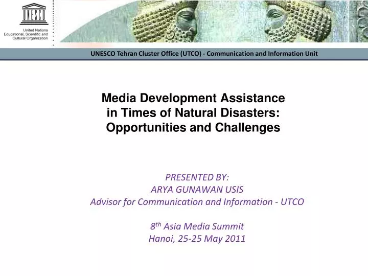 media development assistance in times of natural disasters opportunities and challenges