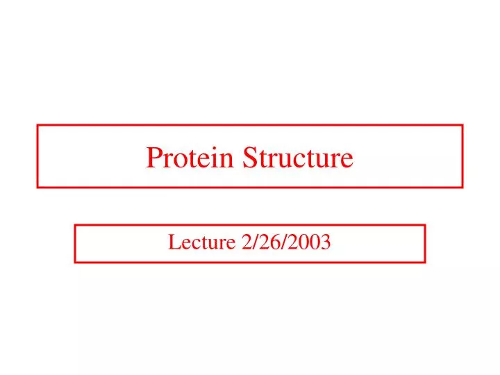 protein structure