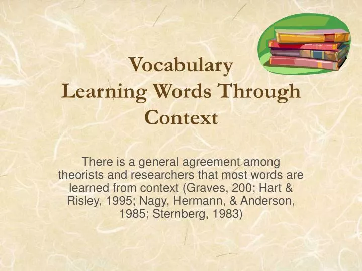vocabulary learning words through context