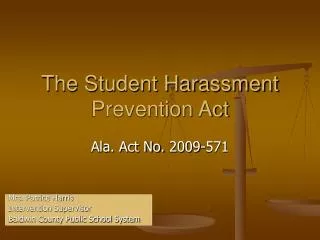 The Student Harassment Prevention Act