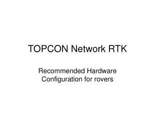 TOPCON Network RTK