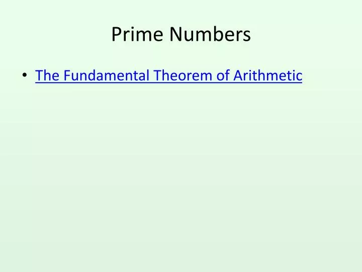 prime numbers