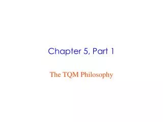 Chapter 5, Part 1