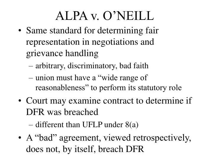 alpa v o neill