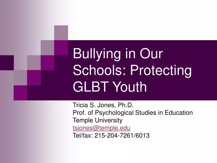bullying in our schools protecting glbt youth