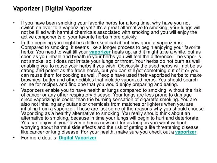 vaporizer digital vaporizer