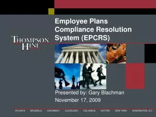 Employee Plans Compliance Resolution System (EPCRS)