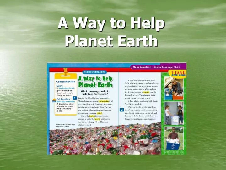 a way to help planet earth