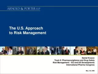 The U.S. Approach to Risk Management