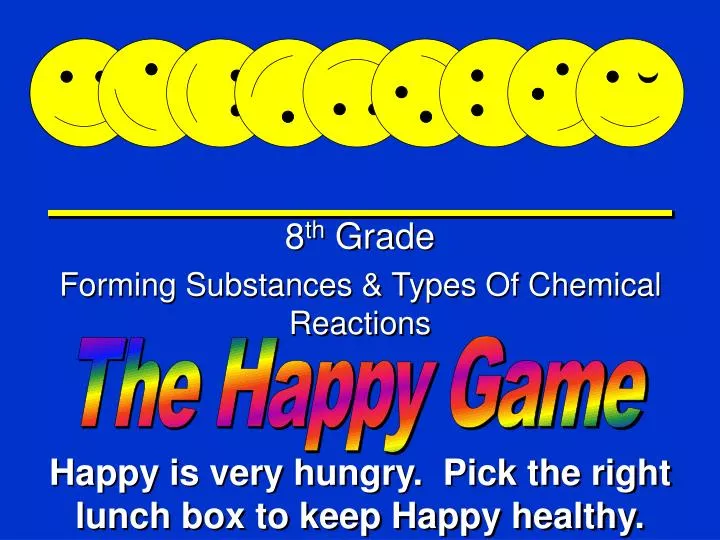 8 th grade forming substances types of chemical reactions