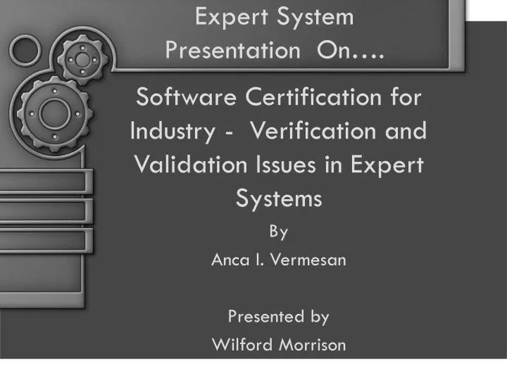 expert system presentation on