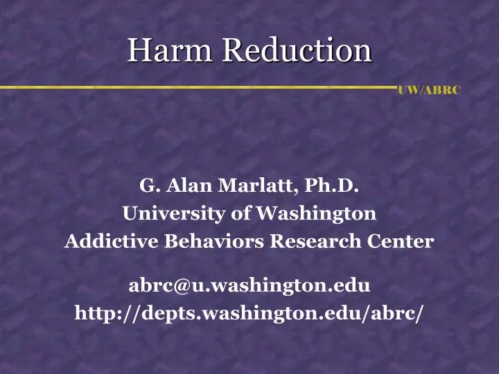 harm reduction
