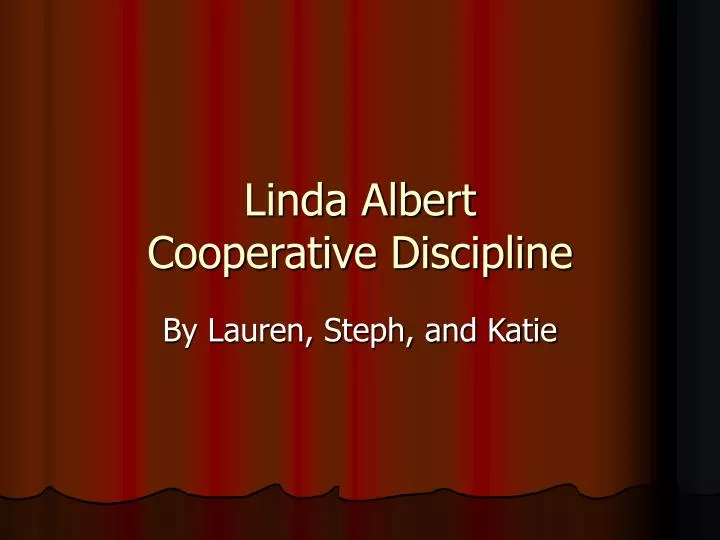 linda albert cooperative discipline