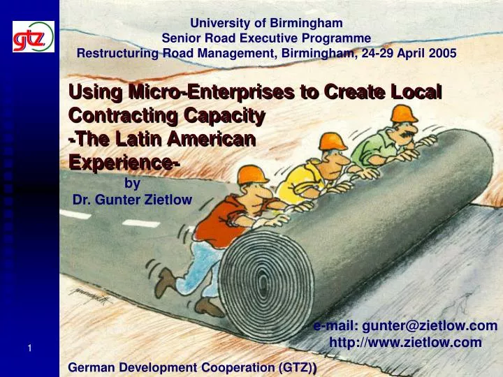 using micro enterprises to create local contracting capacity the latin american experience