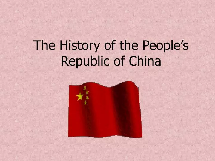 the history of the people s republic of china