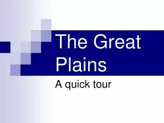 the great plains