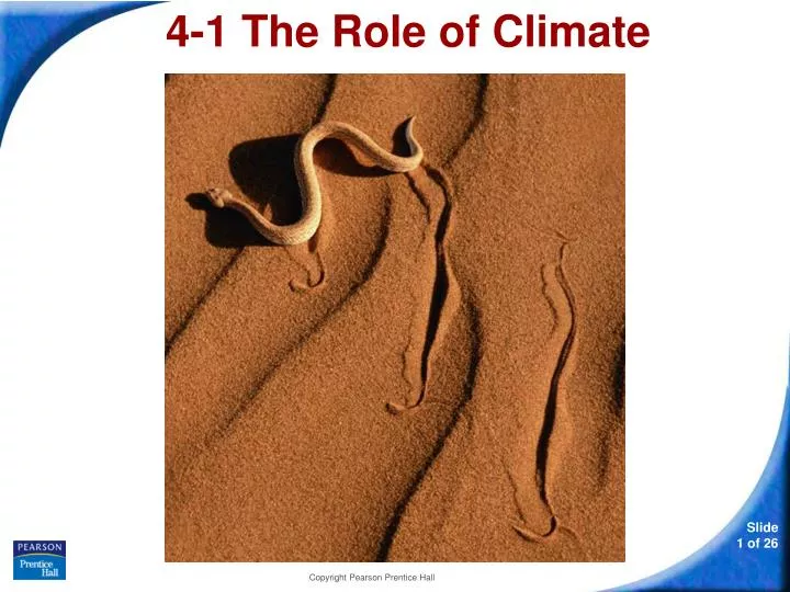 4 1 the role of climate
