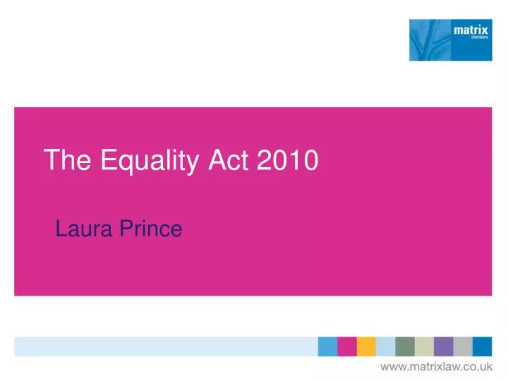 the equality act 2010
