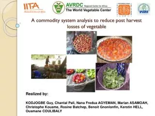 A commodity system analysis to reduce post harvest losses of vegetable