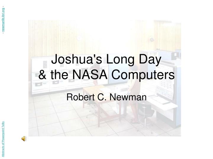 joshua s long day the nasa computers